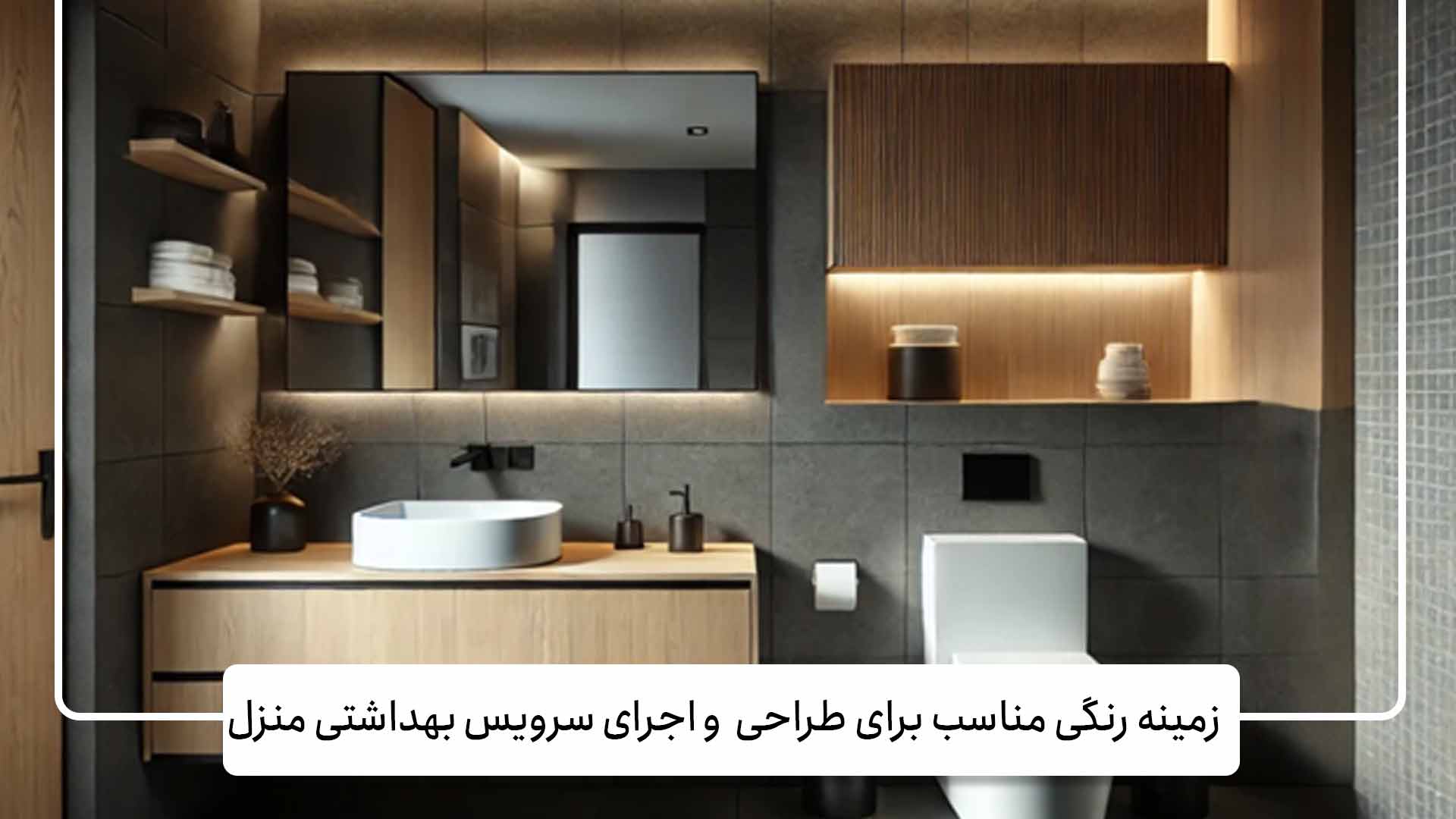 زمینه رنگی مناسب برای طراحی  و اجرای سرویس بهداشتی منزل